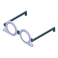 icône de lentille de lunettes médicales, style isométrique vecteur
