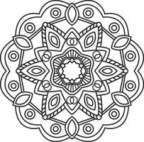 graphique de coloriage de mandala vecteur