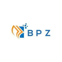 création de logo de comptabilité de réparation de crédit bpz sur fond blanc. bpz initiales créatives croissance graphique lettre logo concept. création de logo de financement d'entreprise bpz. vecteur