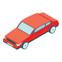 icône de voiture rouge, style isométrique vecteur