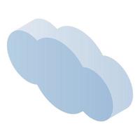 icône de nuage de données, style isométrique vecteur