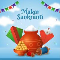 concept makar sankranti vecteur