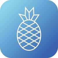 icône de ligne de vecteur d'ananas unique