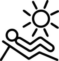 icône du soleil sur fond blanc, illustration du symbole de l'icône du soleil en noir sur fond blanc vecteur