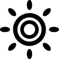 icône du soleil sur fond blanc, illustration du symbole de l'icône du soleil en noir sur fond blanc vecteur