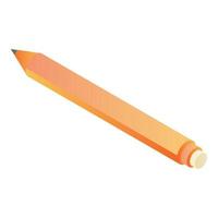 icône stylo orange, style isométrique vecteur