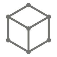 icône de cube, style isométrique vecteur
