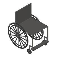 icône de fauteuil roulant de mobilité, style isométrique vecteur