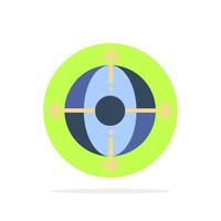 icône de couleur plate de fond de cercle abstrait de produit de gestion de déploiement d'entreprise vecteur