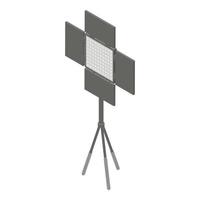 icône de projecteur de studio photo, style isométrique vecteur