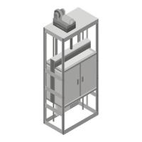 icône d'ascenseur de maison de ville, style isométrique vecteur
