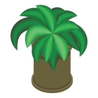 icône de pot de plante botanique, style isométrique vecteur