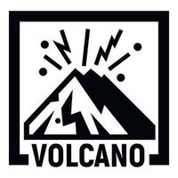 logo des montagnes du volcan, style simple vecteur