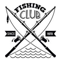 logo du club de pêche, style simple vecteur