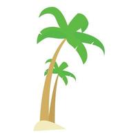icône de palmier, style plat vecteur