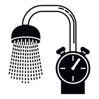 icône de salle de bain économie d'eau, style simple vecteur