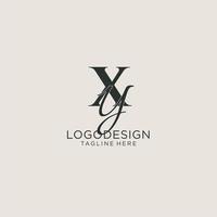 initiales monogramme de lettre xy avec un style de luxe élégant. identité d'entreprise et logo personnel vecteur