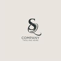 initiales monogramme de lettre sq avec un style de luxe élégant. identité d'entreprise et logo personnel vecteur
