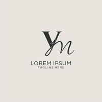 initiales vm lettre monogramme avec un style de luxe élégant. identité d'entreprise et logo personnel vecteur
