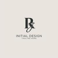 initiales monogramme de lettre rj avec un style de luxe élégant. identité d'entreprise et logo personnel vecteur
