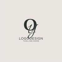 initiales oy lettre monogramme avec un style de luxe élégant. identité d'entreprise et logo personnel vecteur