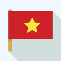 icône de drapeau du vietnam, style plat vecteur