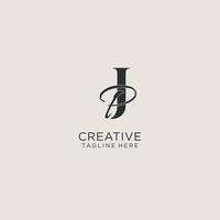 initiales jp lettre monogramme avec un style de luxe élégant. identité d'entreprise et logo personnel vecteur