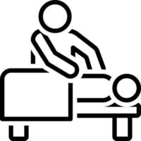 icône de la ligne pour le massage vecteur