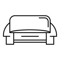 icône de canapé moderne, style de contour vecteur