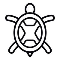 icône de tortue de mer, style de contour vecteur