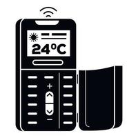 icône de climatiseur à télécommande, style simple vecteur