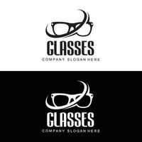 logo de lunettes, vecteur de look de mode, design pour magasin de vêtements, magasin de lunettes, salon de soins oculaires