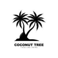 logo de cocotier, vecteur d'arbre océanique, conception de modèles, image de marque de produit, logo d'objet de tourisme de plage