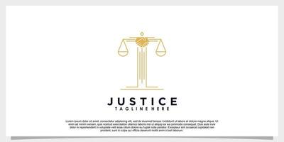 création de logo de droit de la justice avec concept créatif