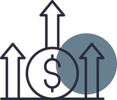 conception d'icône créative de profit vecteur