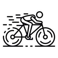 icône de vélo de triathlon, style de contour vecteur
