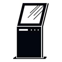 icône de machine de paiement bancaire, style simple vecteur