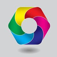 logo hexagonal coloré et vecteur par illustration