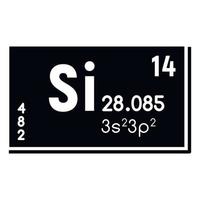 icône de la chimie du silicium, style simple vecteur