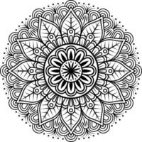 fichiers vectoriels gratuits de pages à colorier de mandala floral vecteur