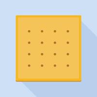 icône de cracker carré, style plat vecteur