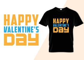 conception de t-shirt de typographie joyeuse saint valentin vecteur