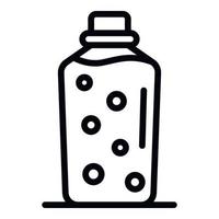 icône de bouteille de savon gel, style de contour vecteur