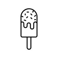 icône de crème glacée popsicle pour la nourriture d'été vecteur