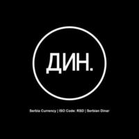symbole d'icône de devise serbie, dinar serbe, signe rsd. illustration vectorielle vecteur