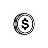 symbole d'icône dollar, signe usd. illustration vectorielle vecteur