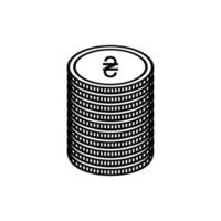 symbole d'icône de devise ukrainienne, hryvnia ukrainienne, signe uah. illustration vectorielle vecteur