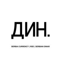 symbole d'icône de devise serbie, dinar serbe, signe rsd. illustration vectorielle vecteur
