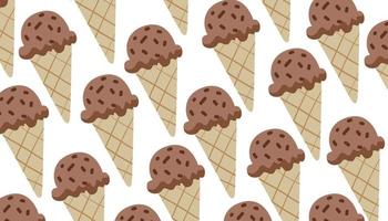 crème glacée motif sucré motif chocolat illustration d'art vectoriel