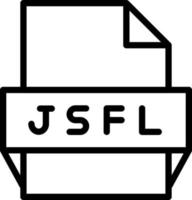 icône de format de fichier jsfl vecteur